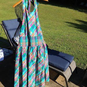 Christopher John Rogers Blue Plaid Dress, 16W/18W